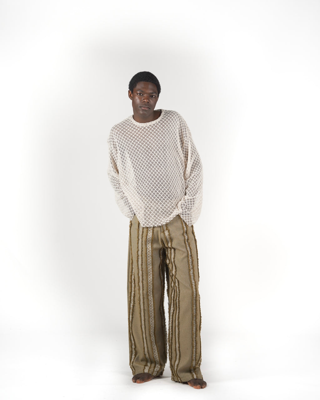 Longsleeve traforata bianca