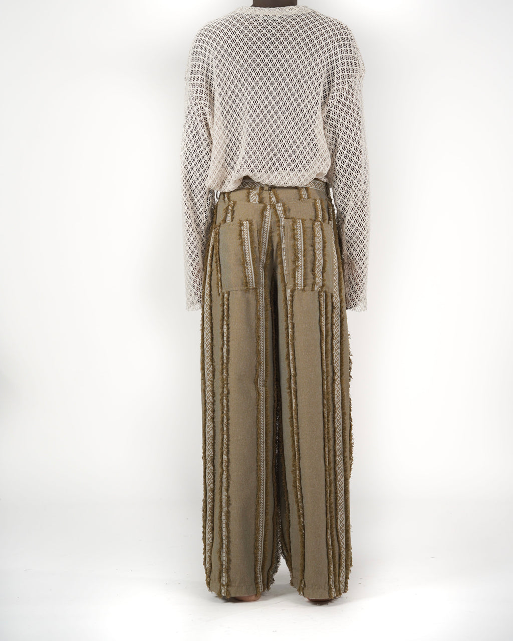 Pantalone frangiato verde