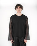 Longsleeve traforata nera