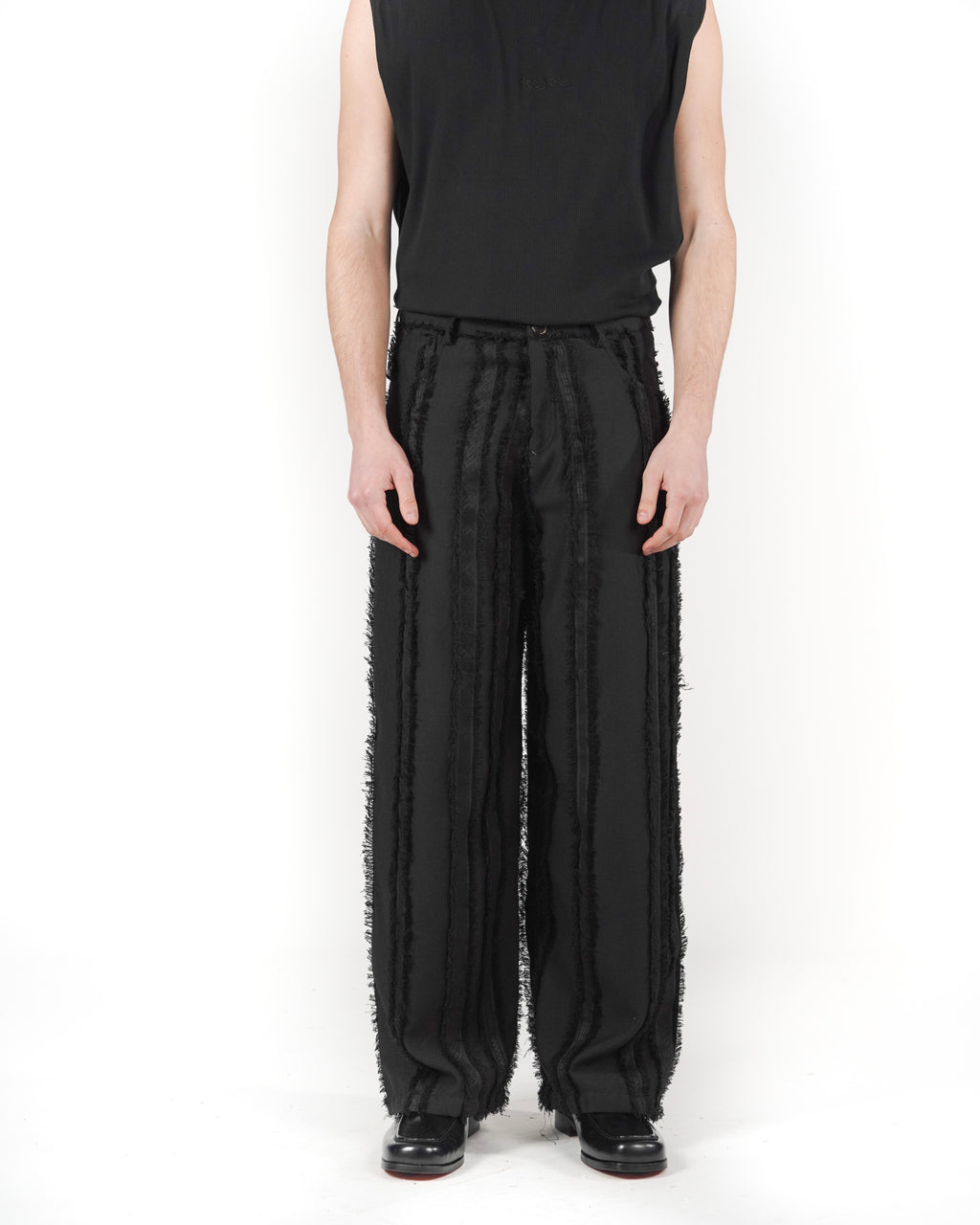 Pantalone frangiato nero