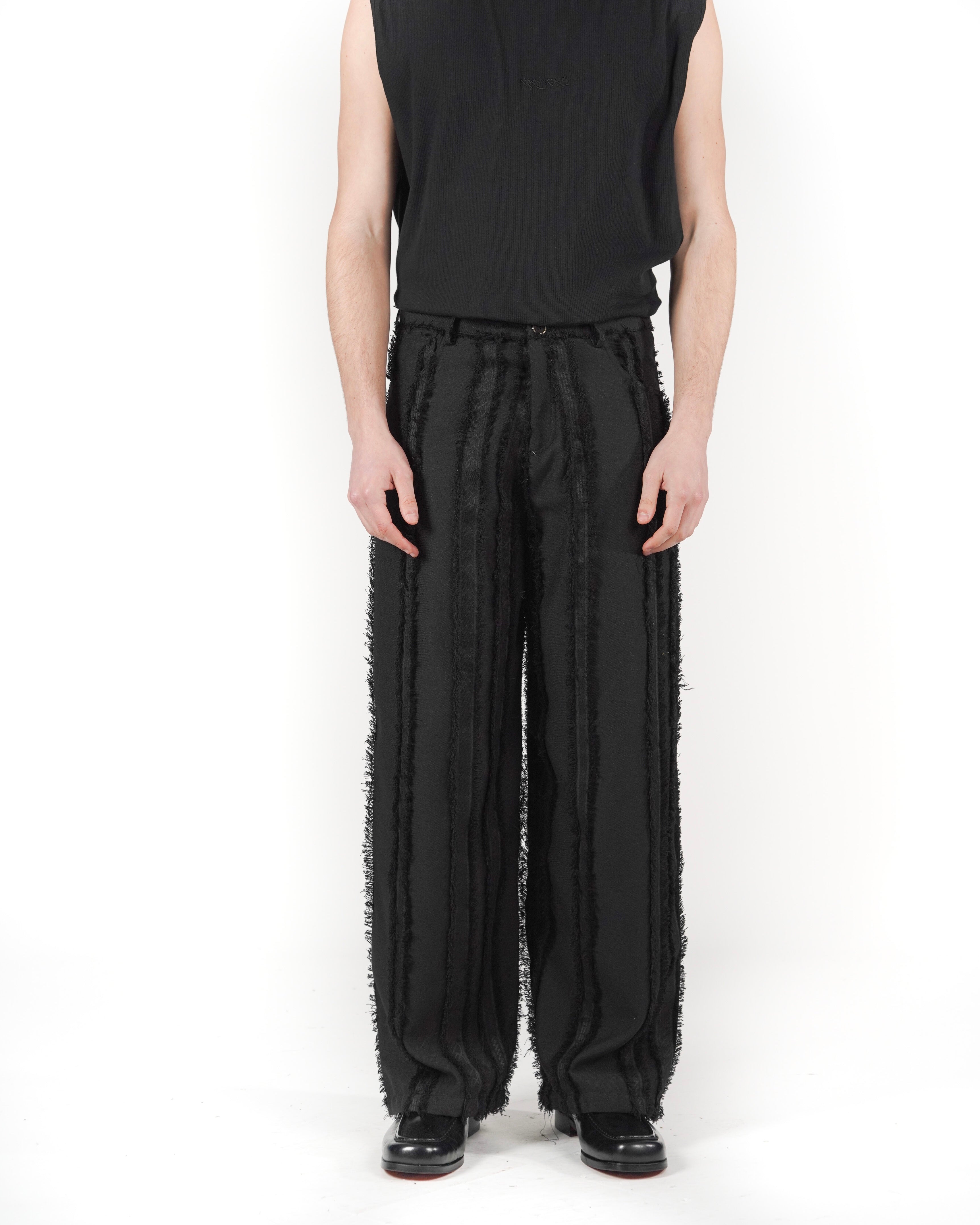 Pantalone frangiato nero