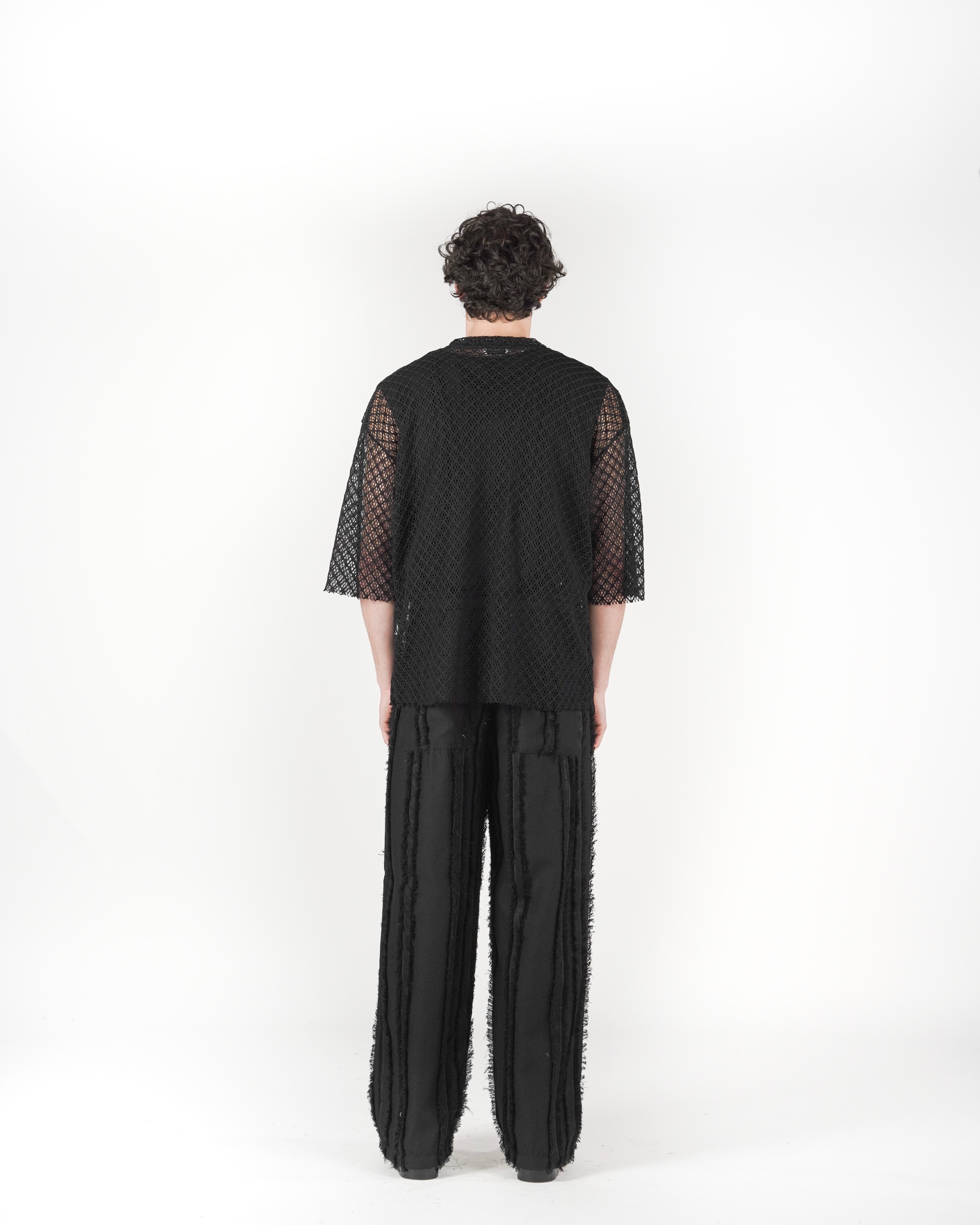 T-shirt traforata nera