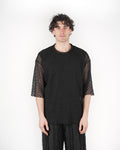 T-shirt traforata nera