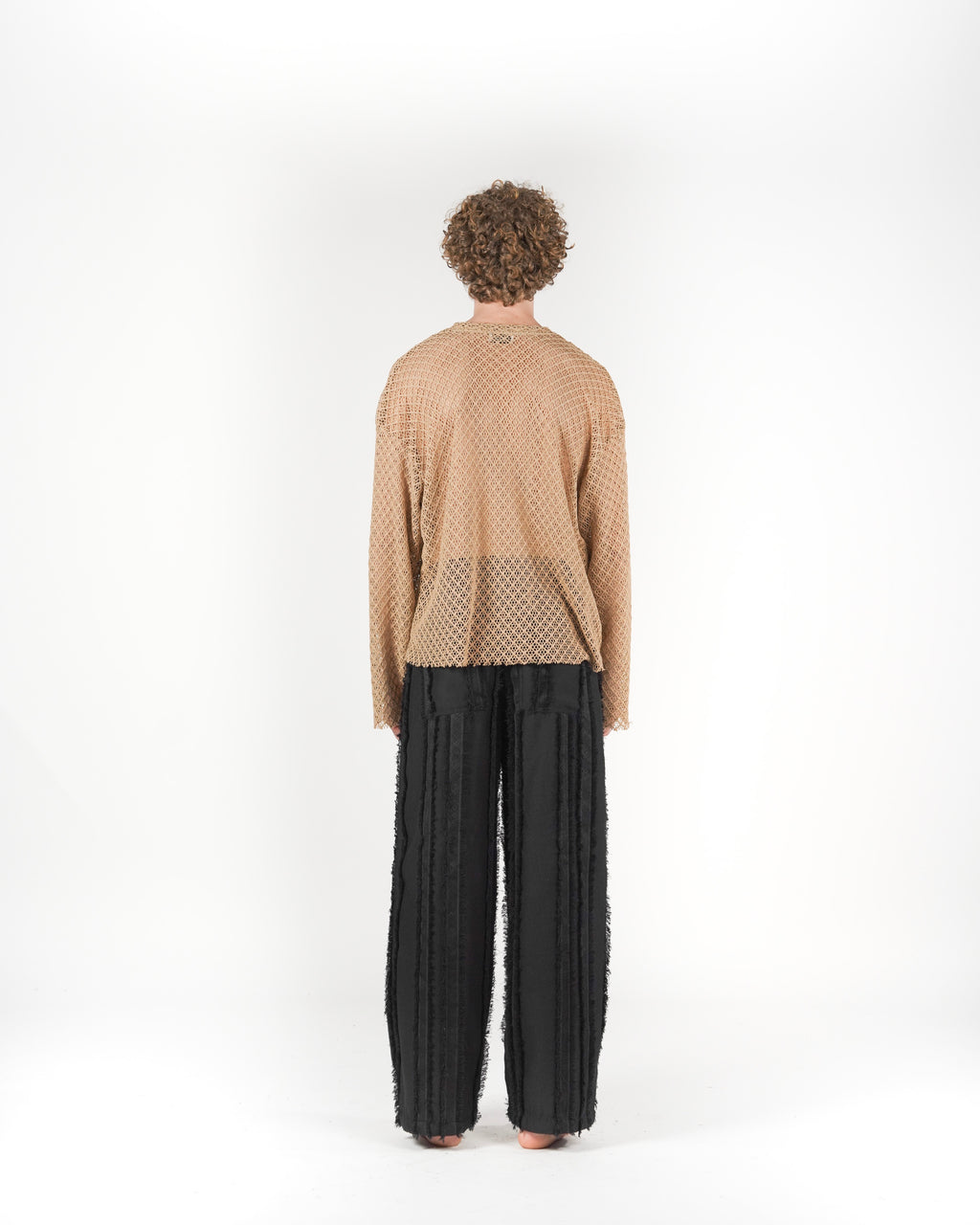 Longsleeve traforata beige