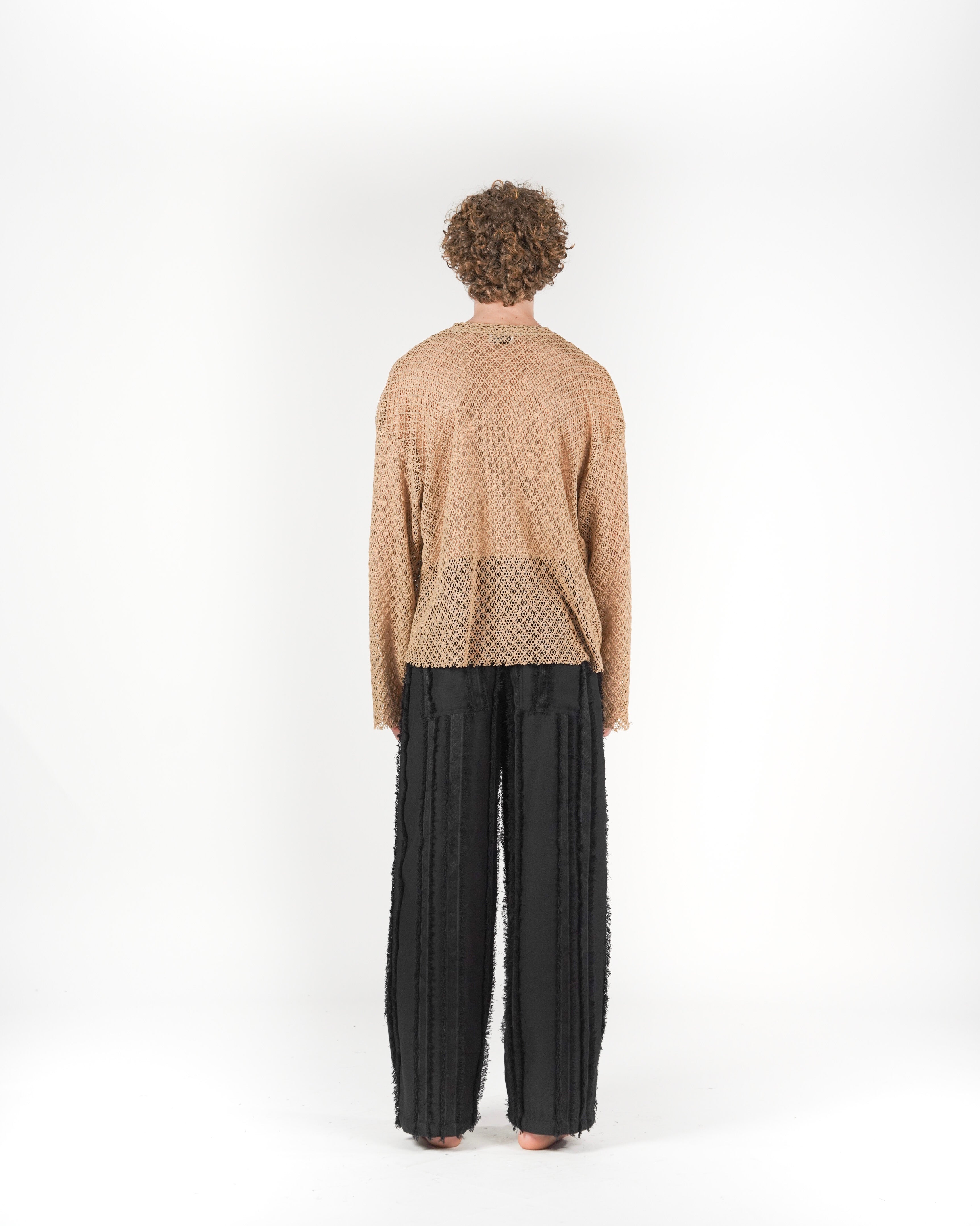 Longsleeve traforata beige