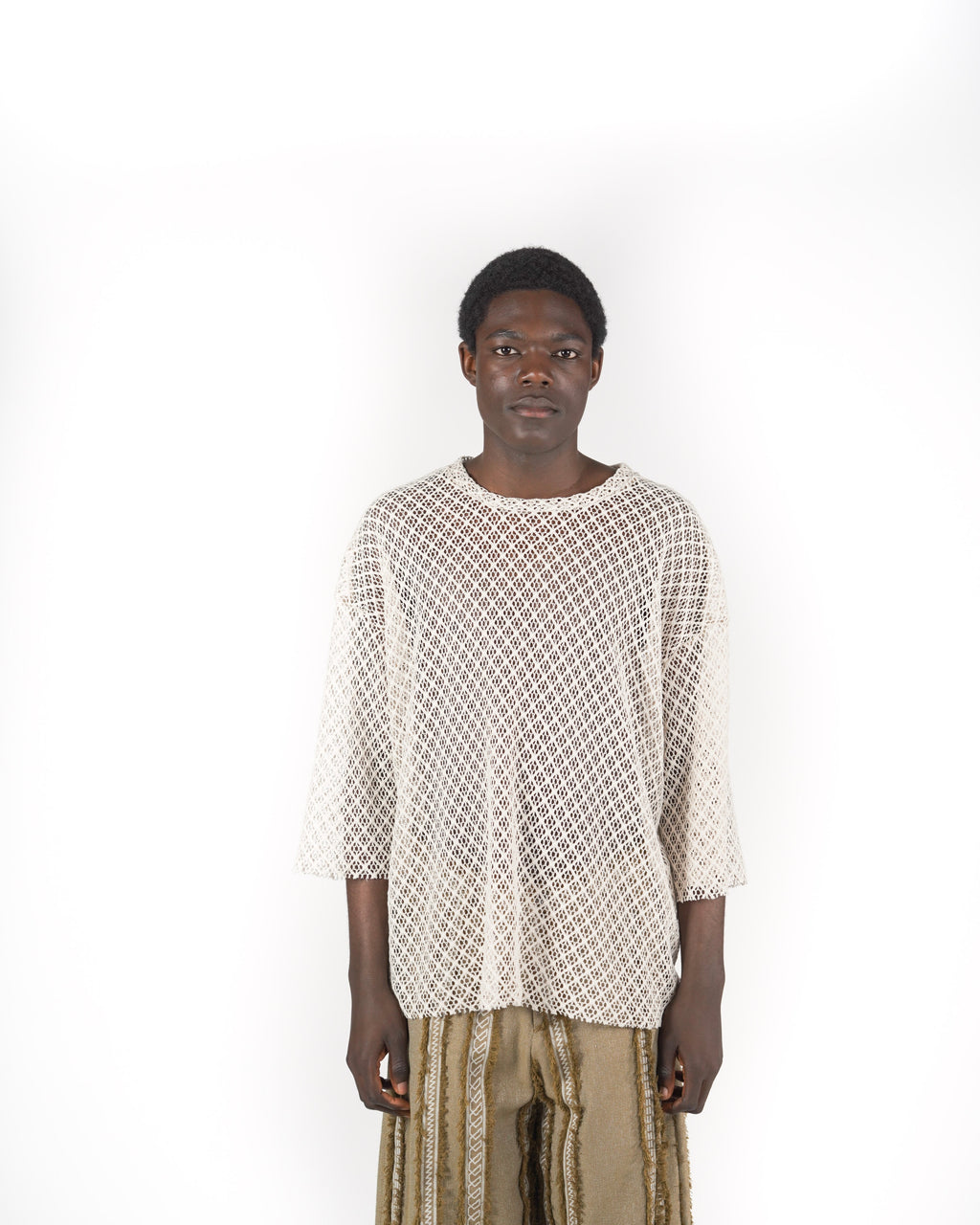 T-shirt traforata bianca