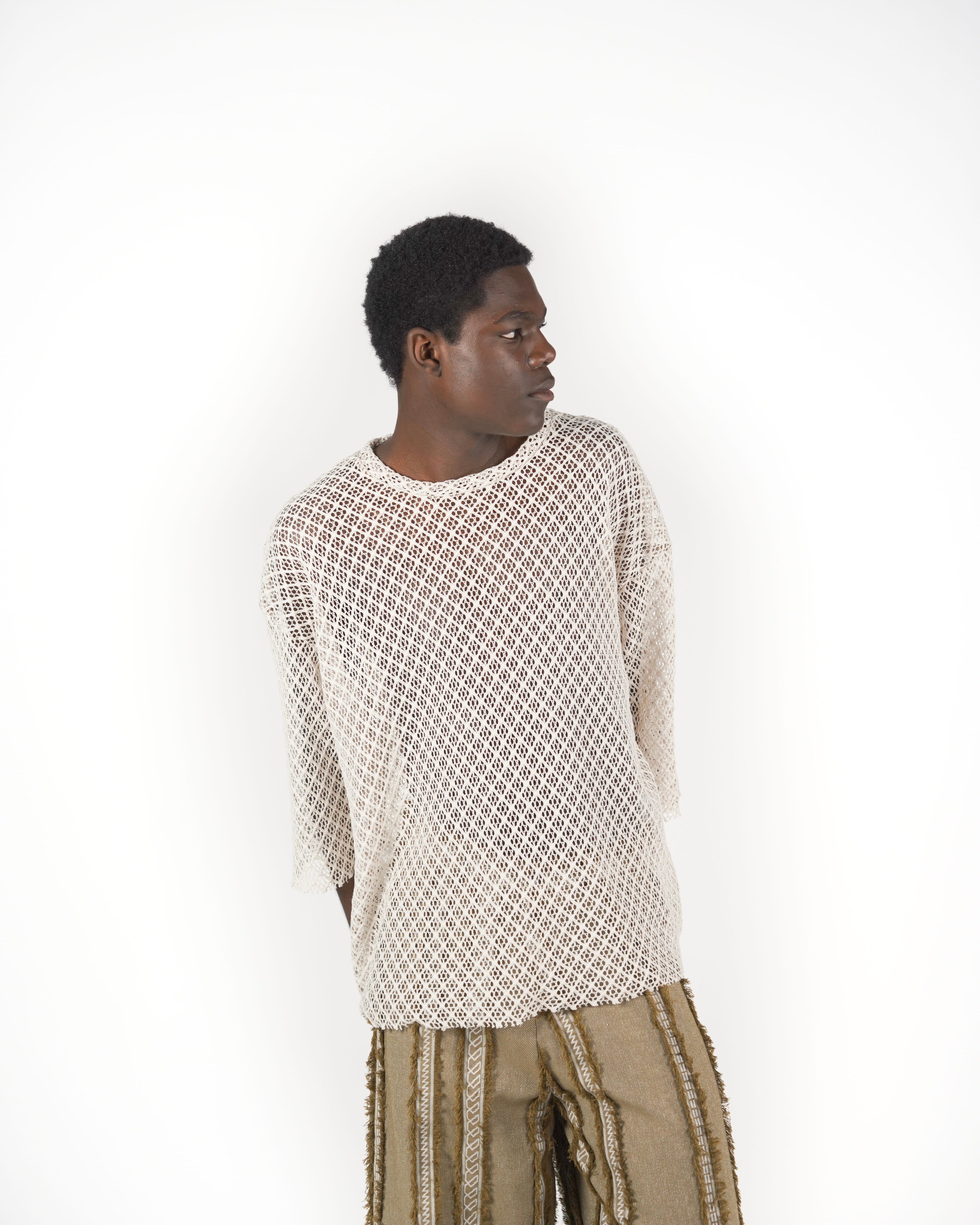 T-shirt traforata bianca