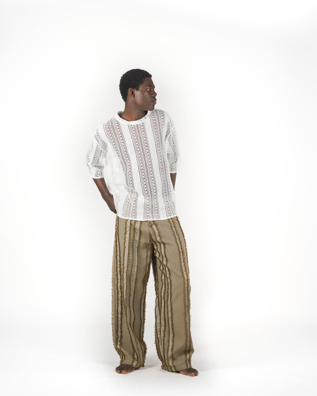 T-shirt etnica bianca