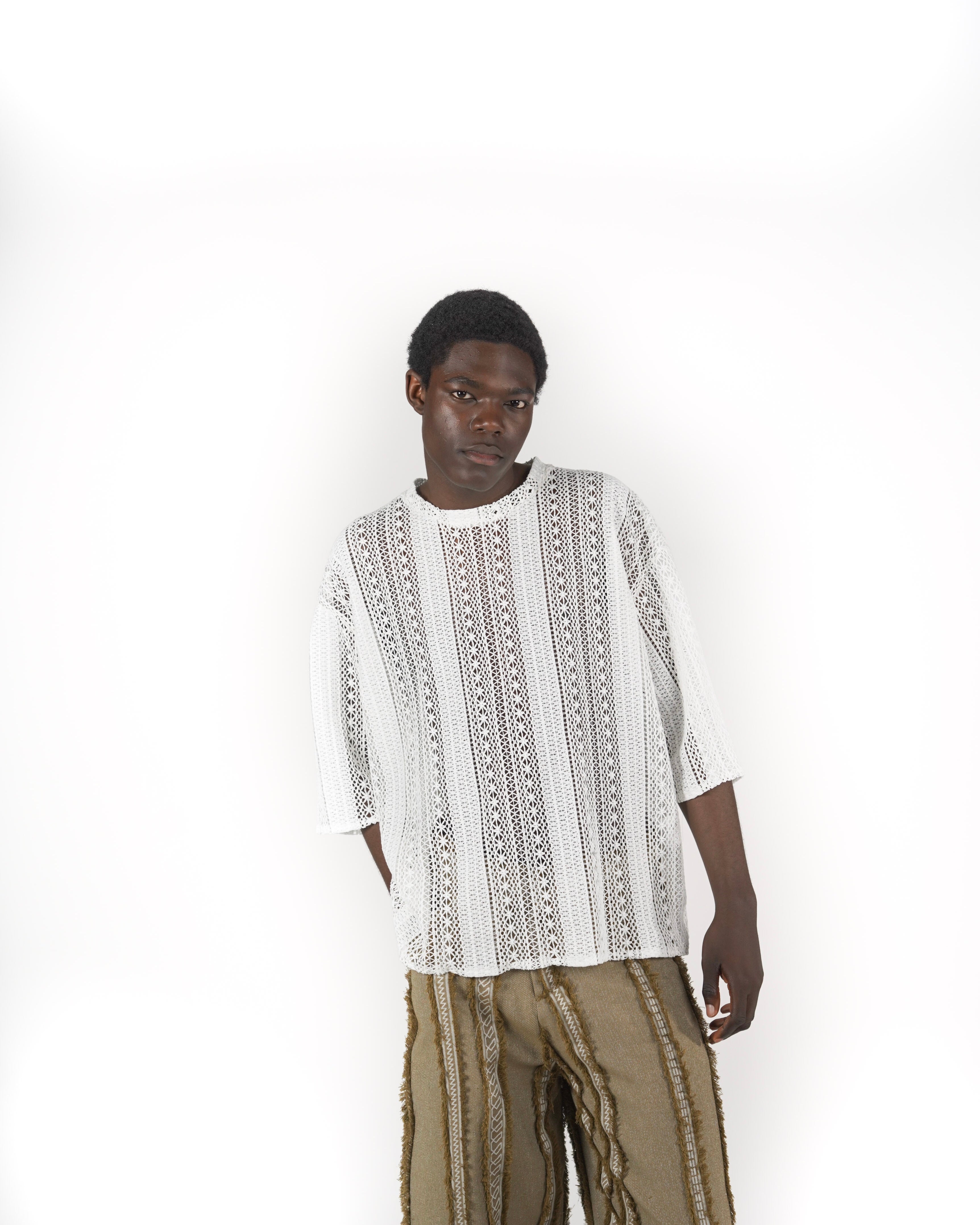 T-shirt etnica bianca