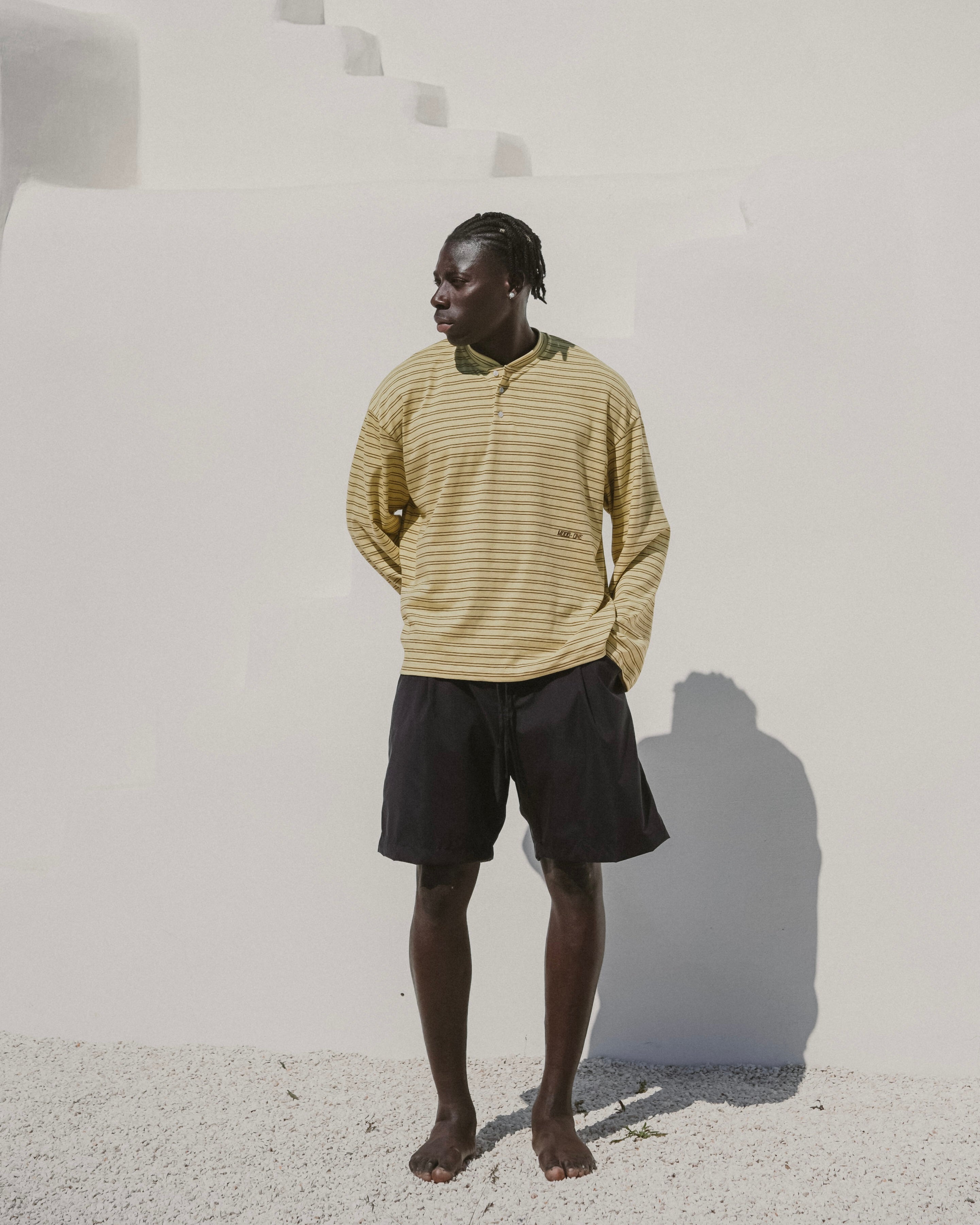 Black beach shorts