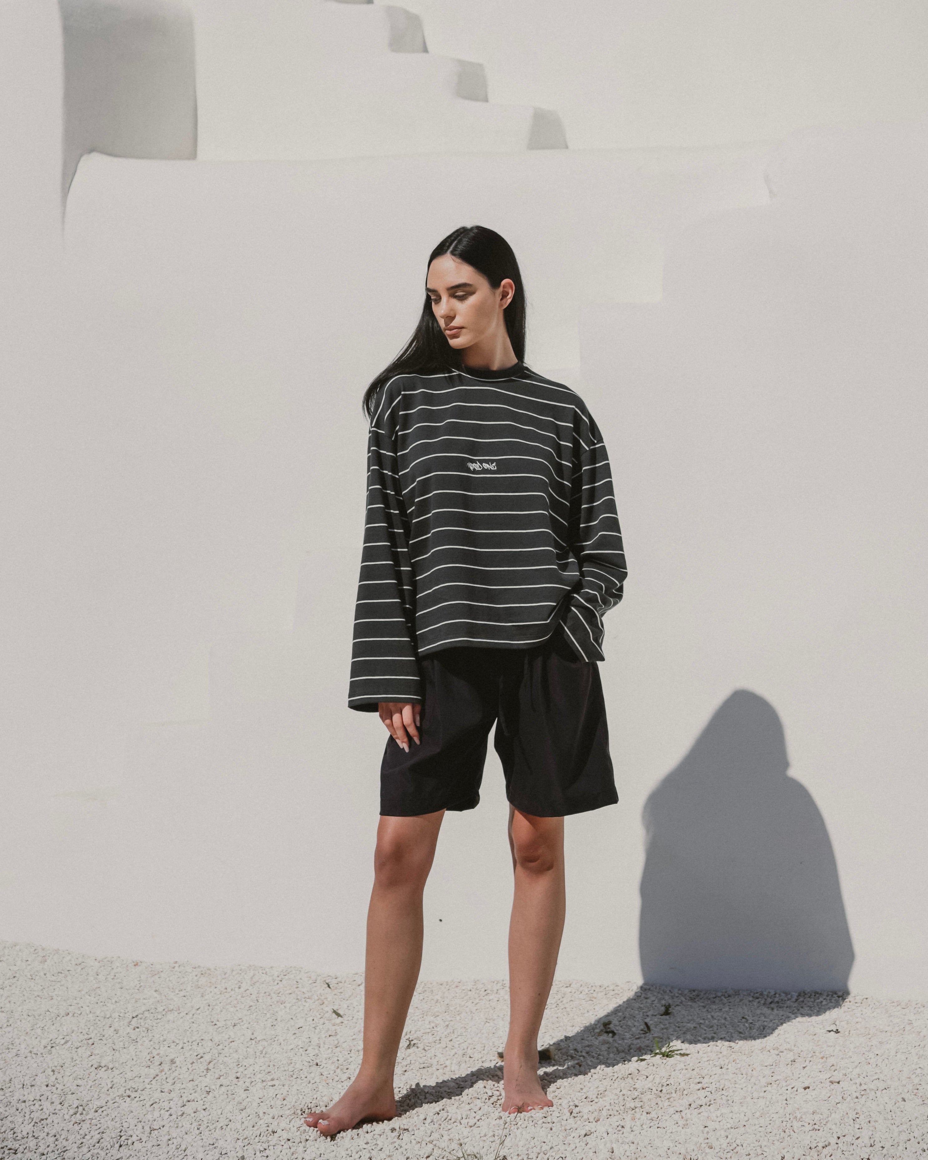 Dark green striped longsleeve