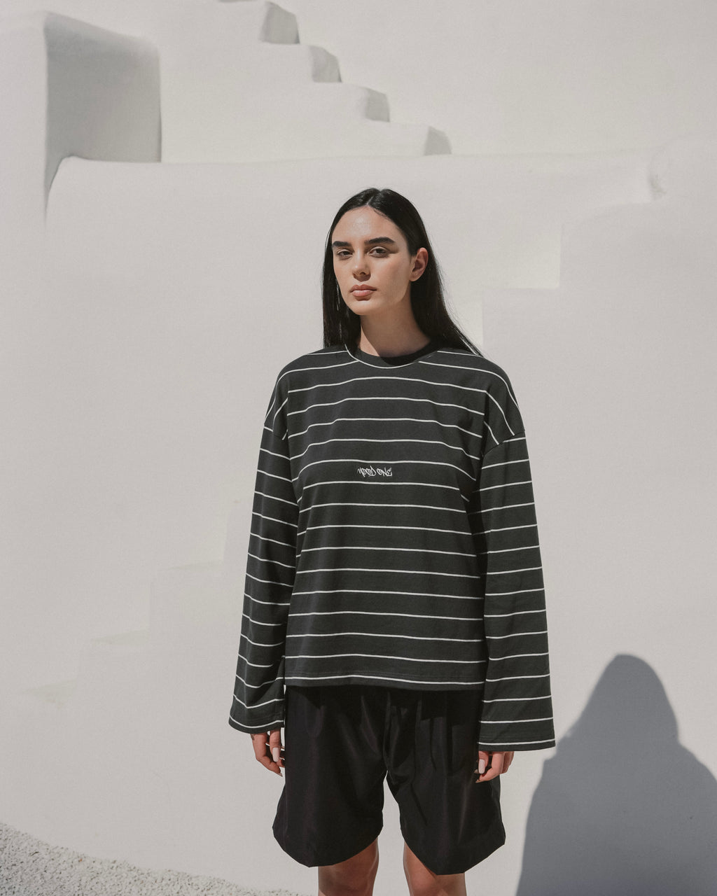 Dark green striped longsleeve