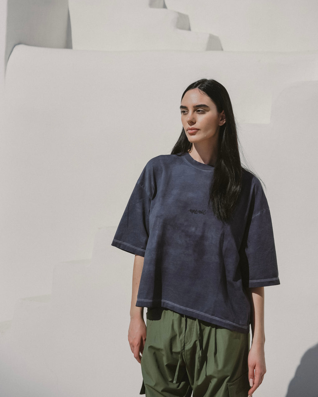 Faded blue tee