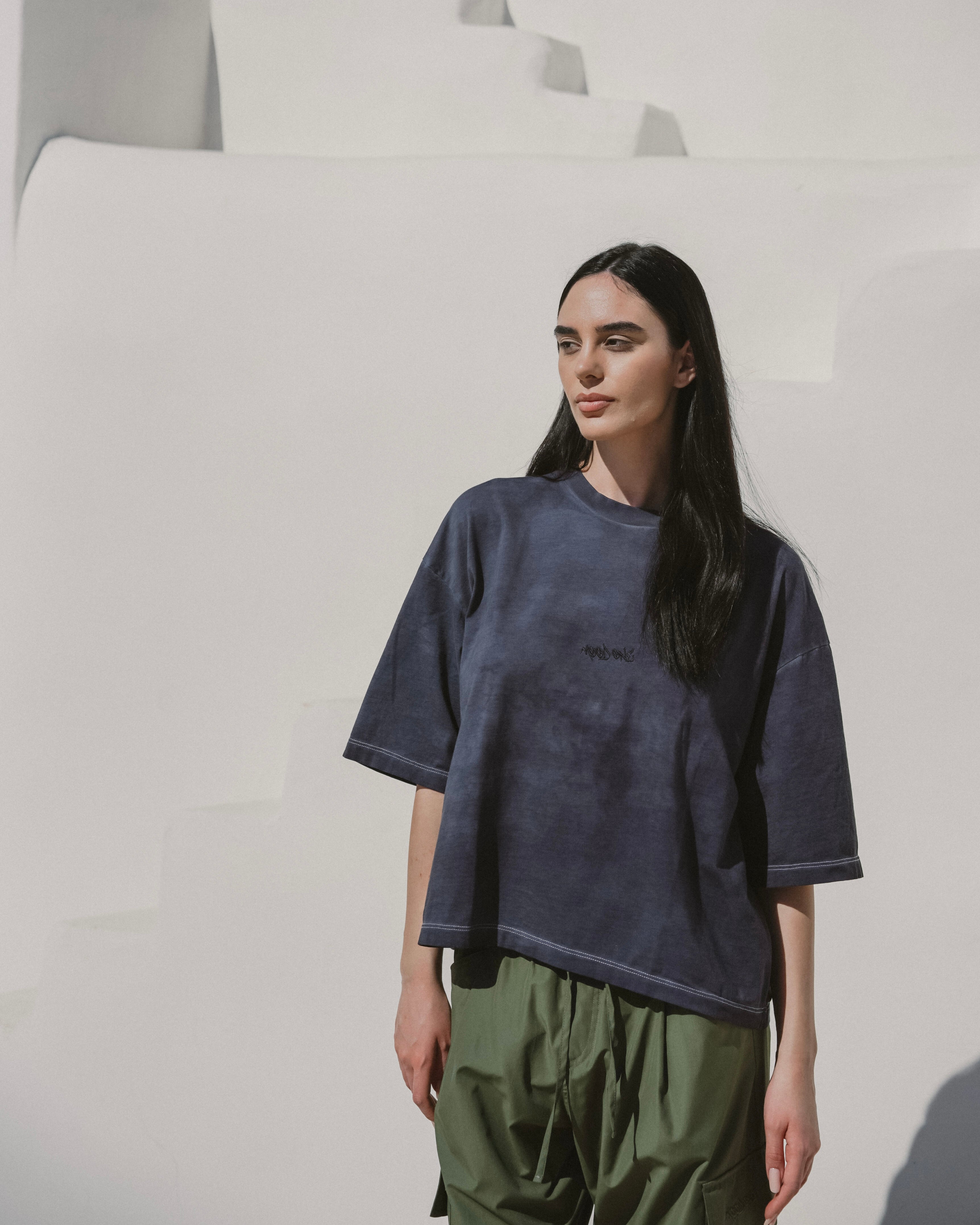 Faded blue tee