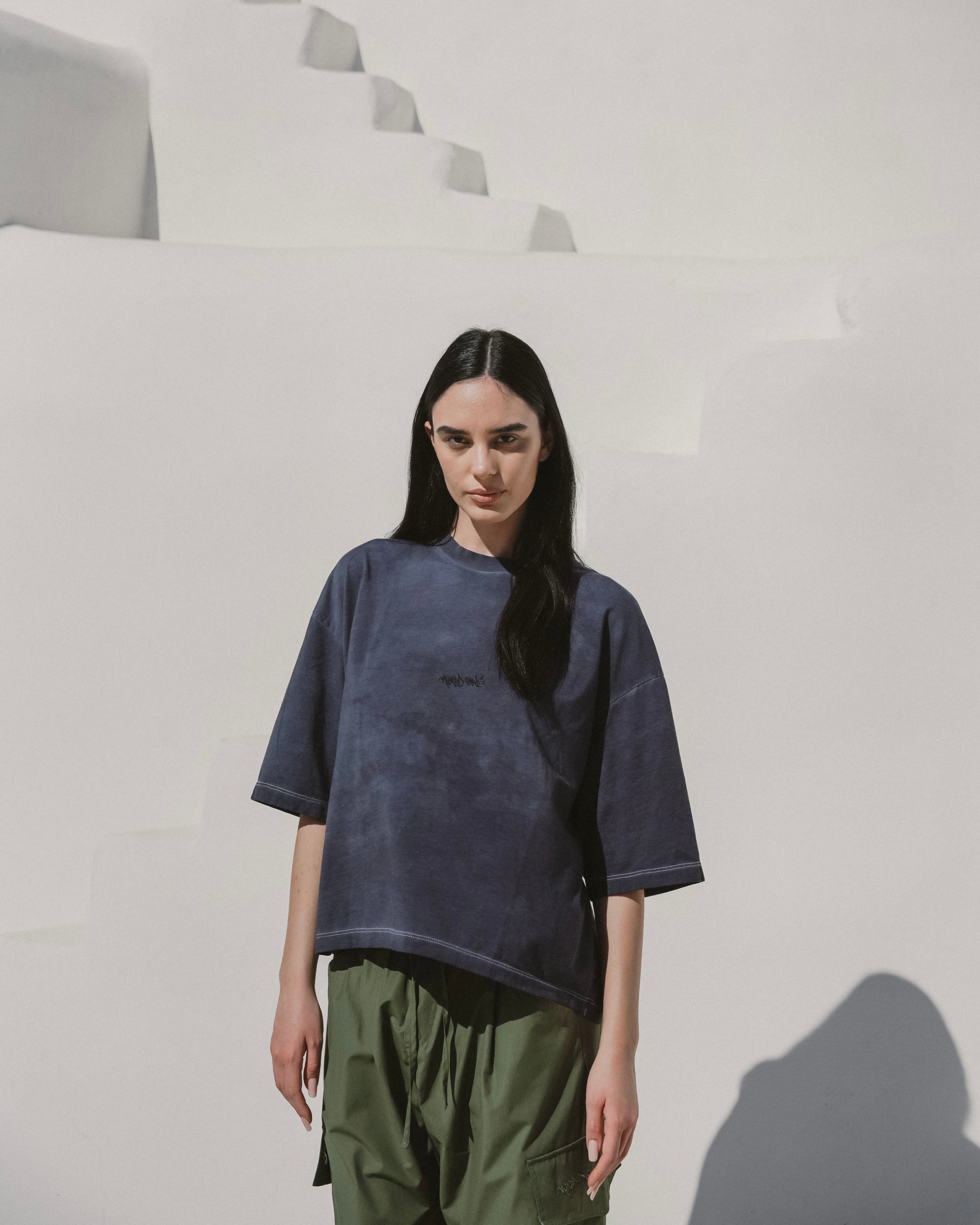 Faded blue tee