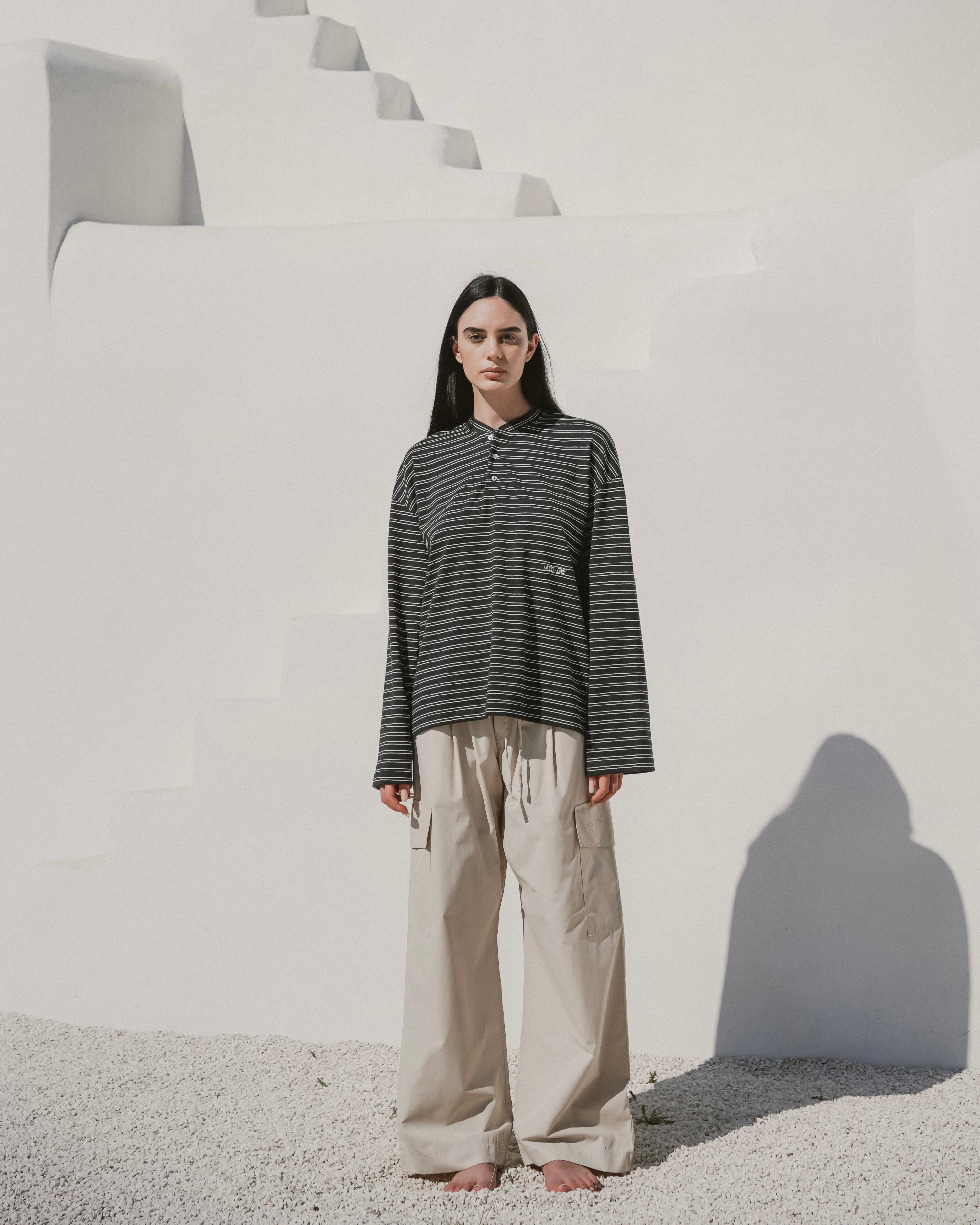 Green striped Serafino