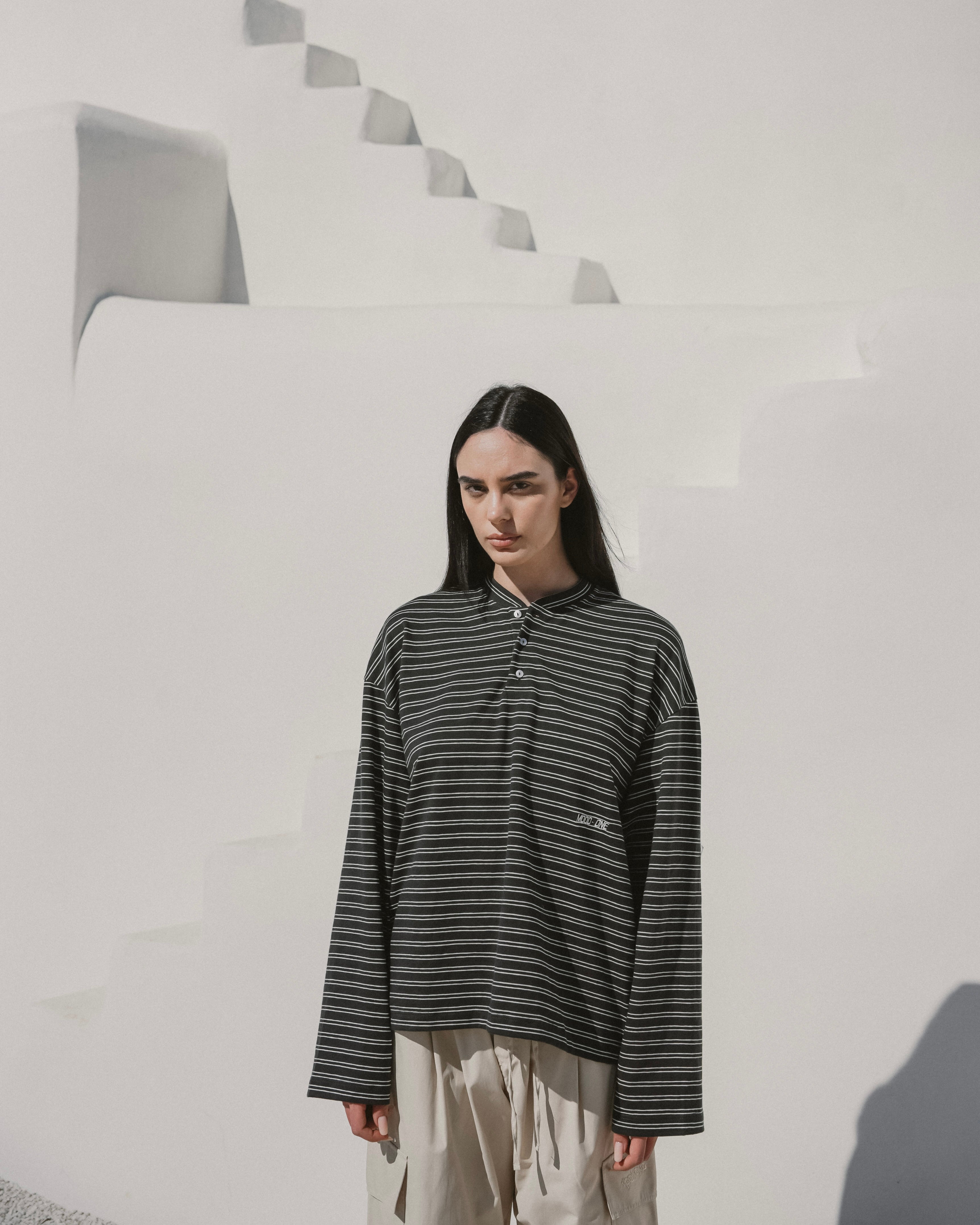 Green striped Serafino