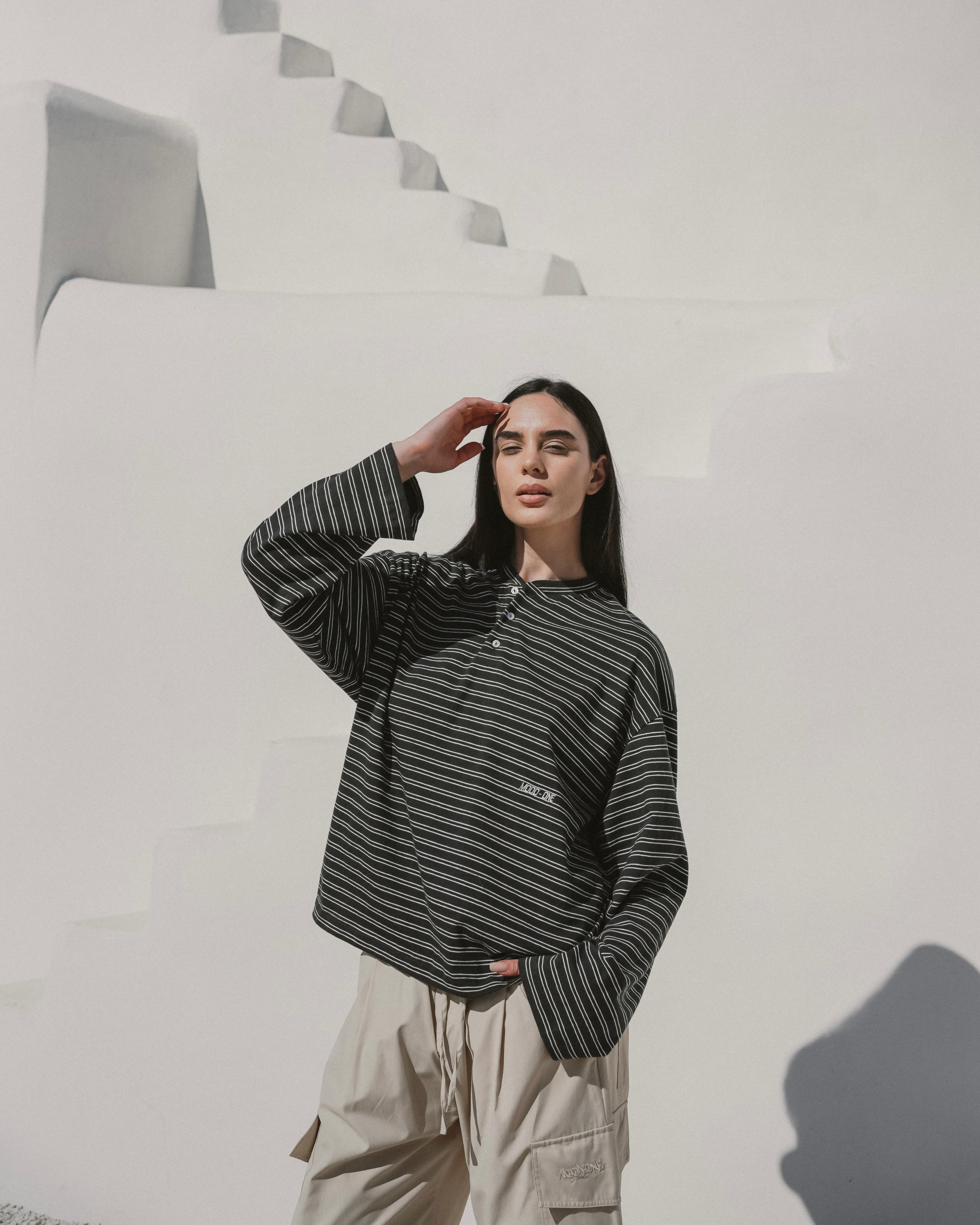 Green striped Serafino