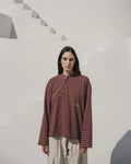 Burgundy striped Serafino