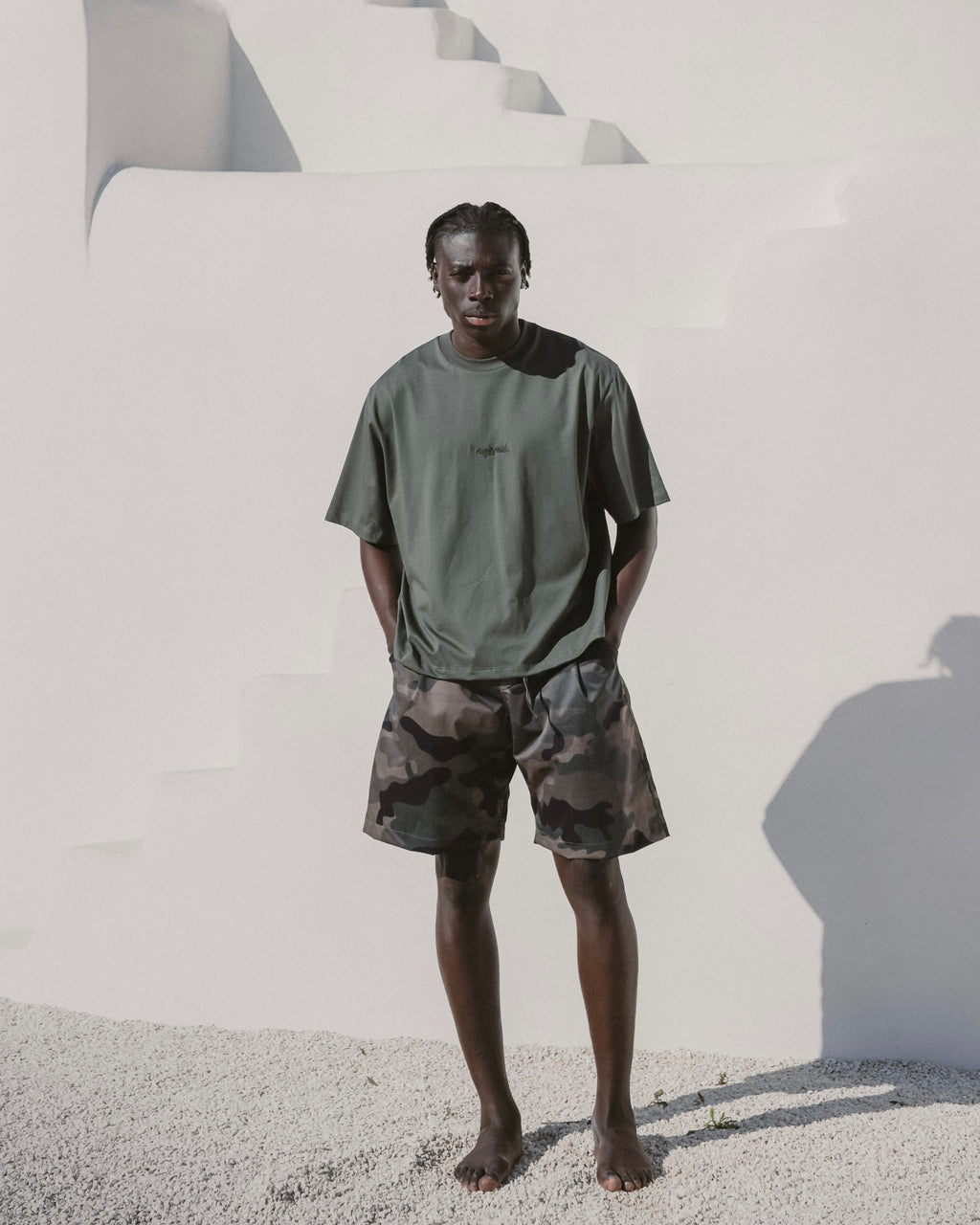 Camo beach shorts