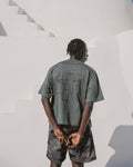 Green embroidered tee