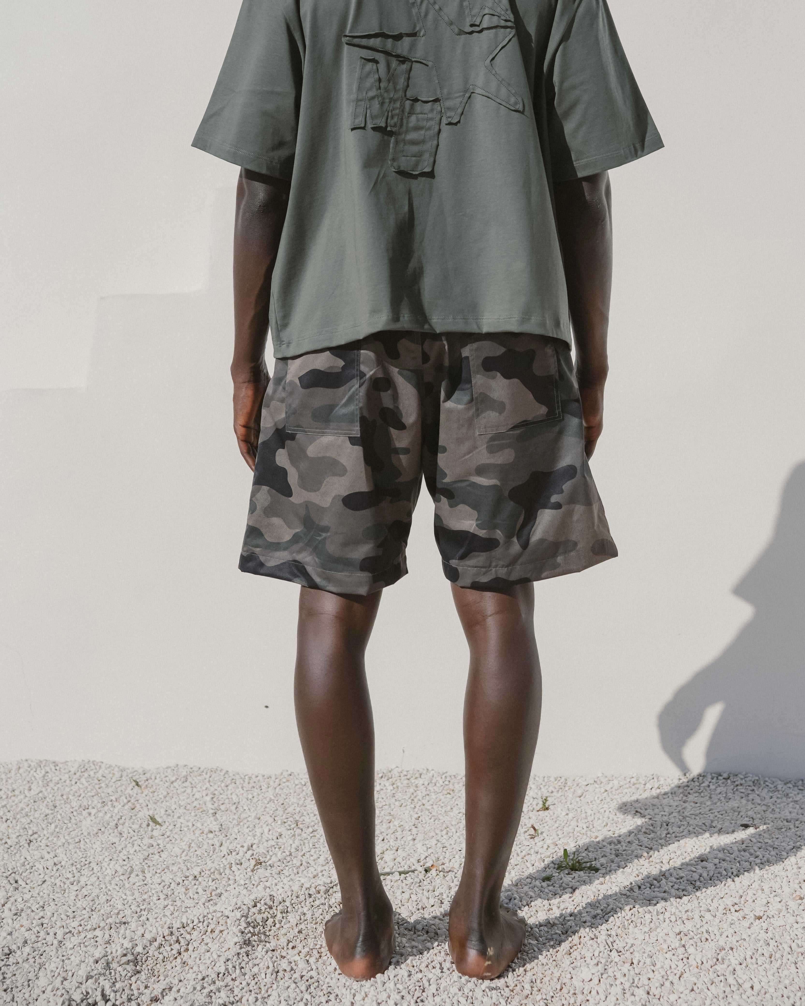 Camouflage beach shorts