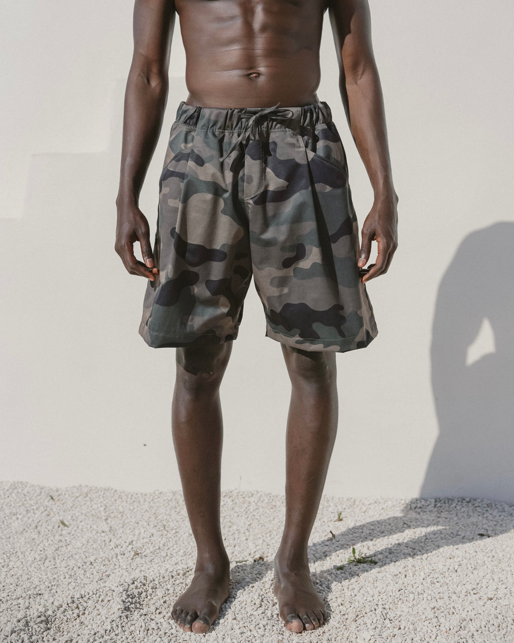 Camo beach shorts
