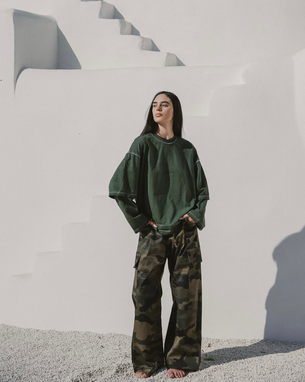 Faded dark green longsleeve