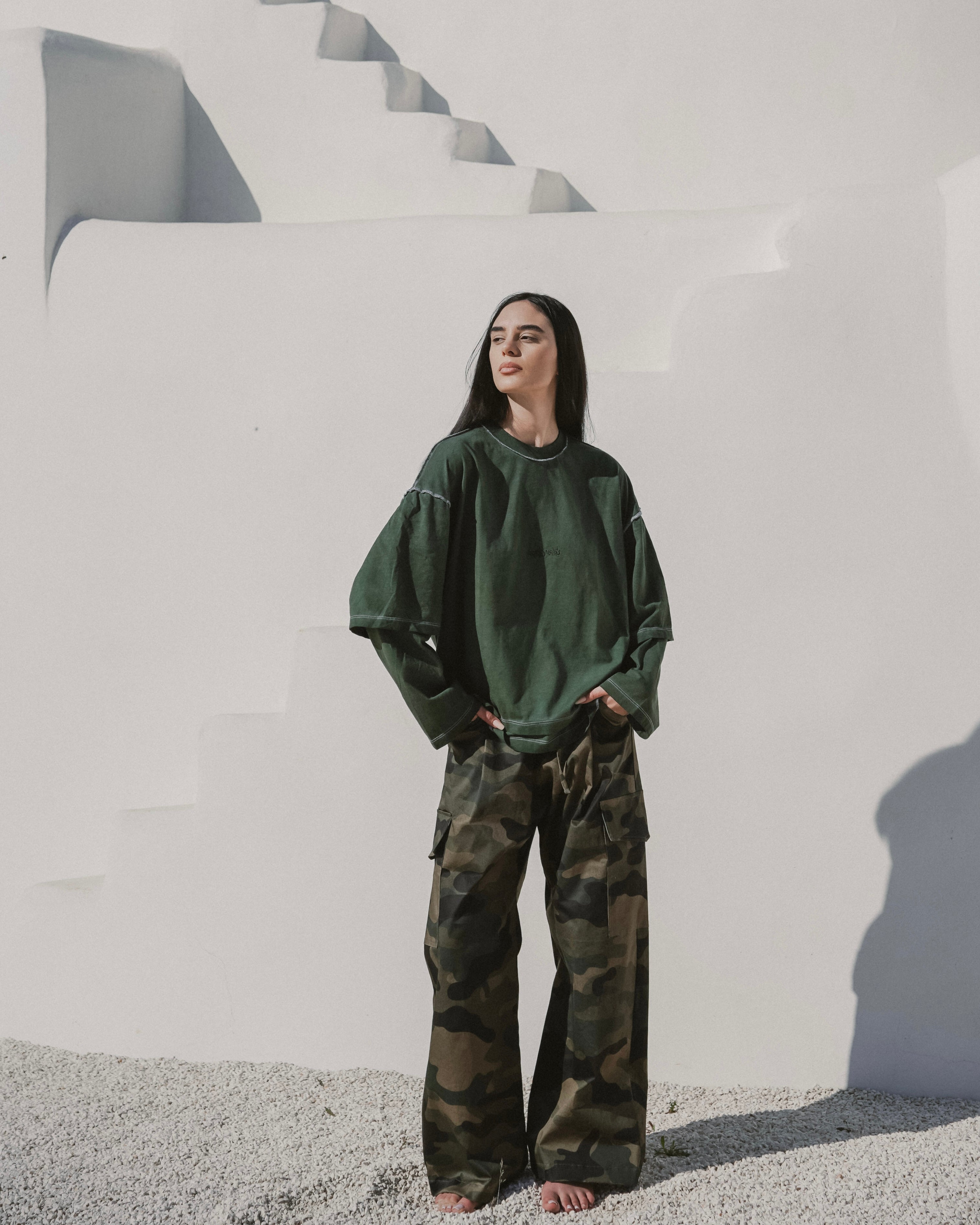 Faded dark green longsleeve