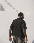 Black embroidered tee