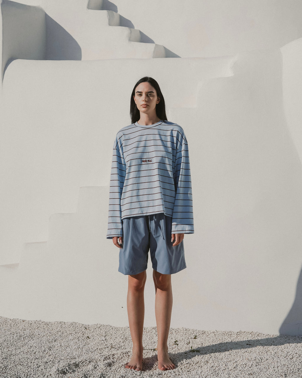 Ice blue beach shorts