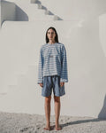 Ice blue beach shorts