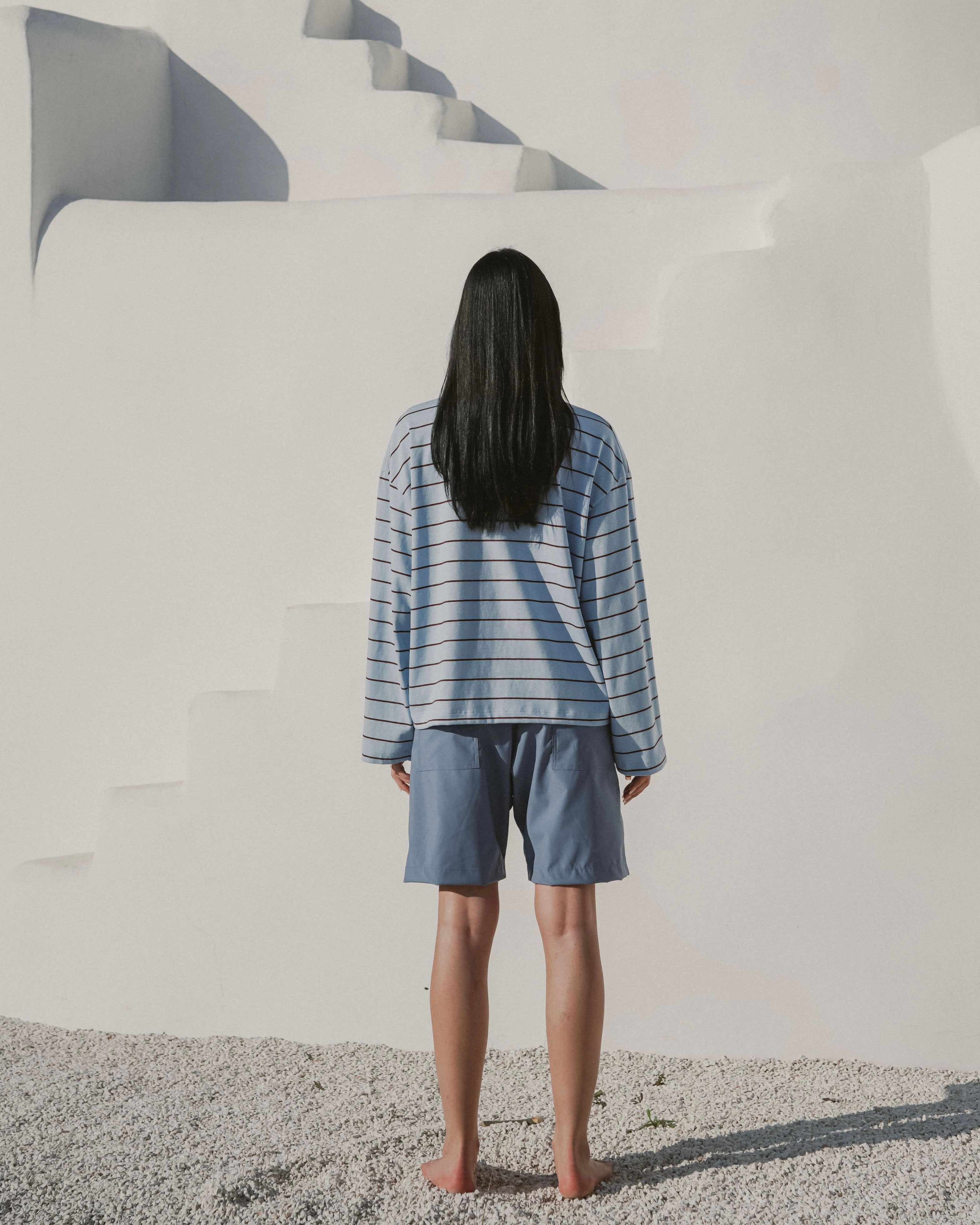 Sky blue striped longsleeve
