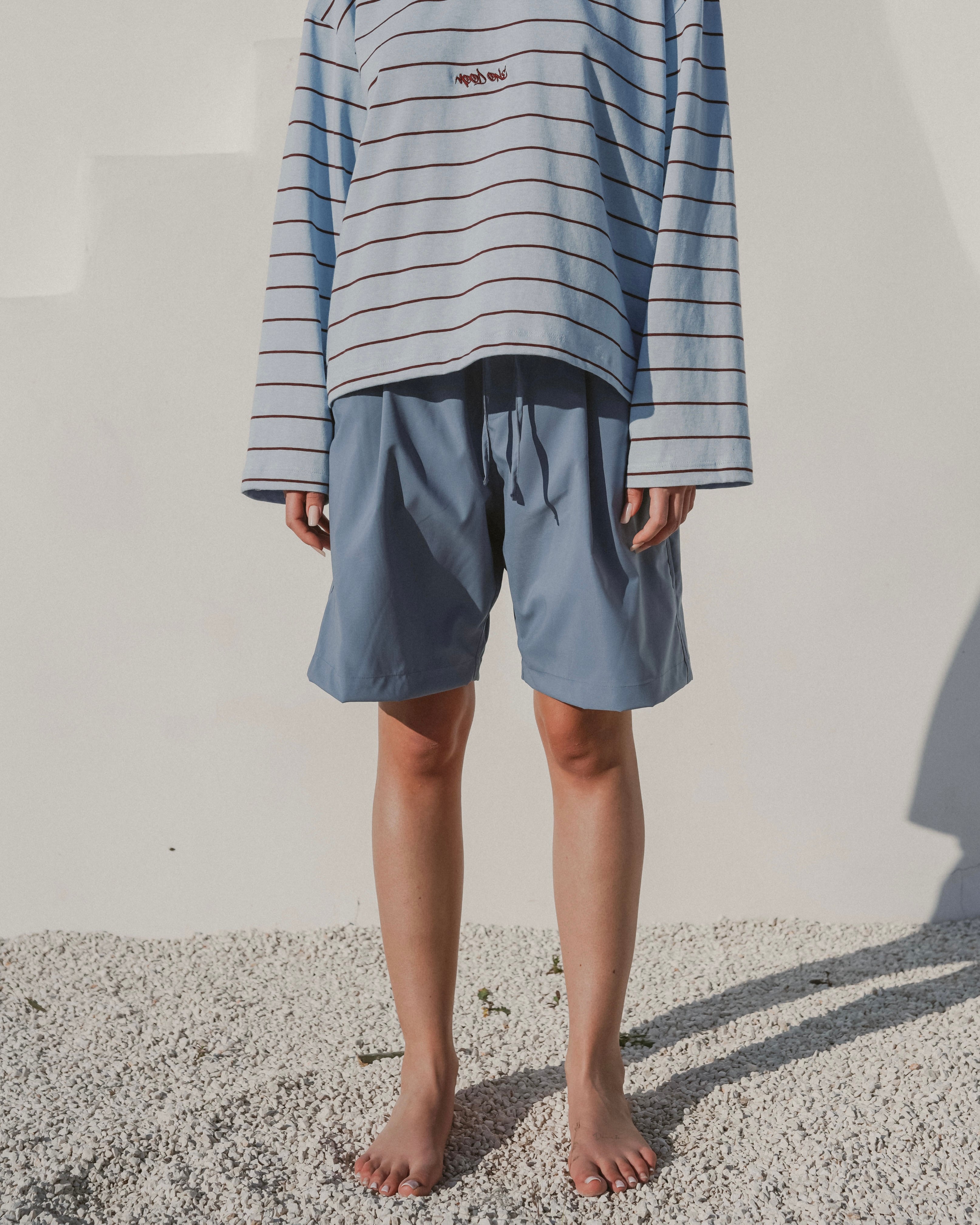 Ice blue beach shorts