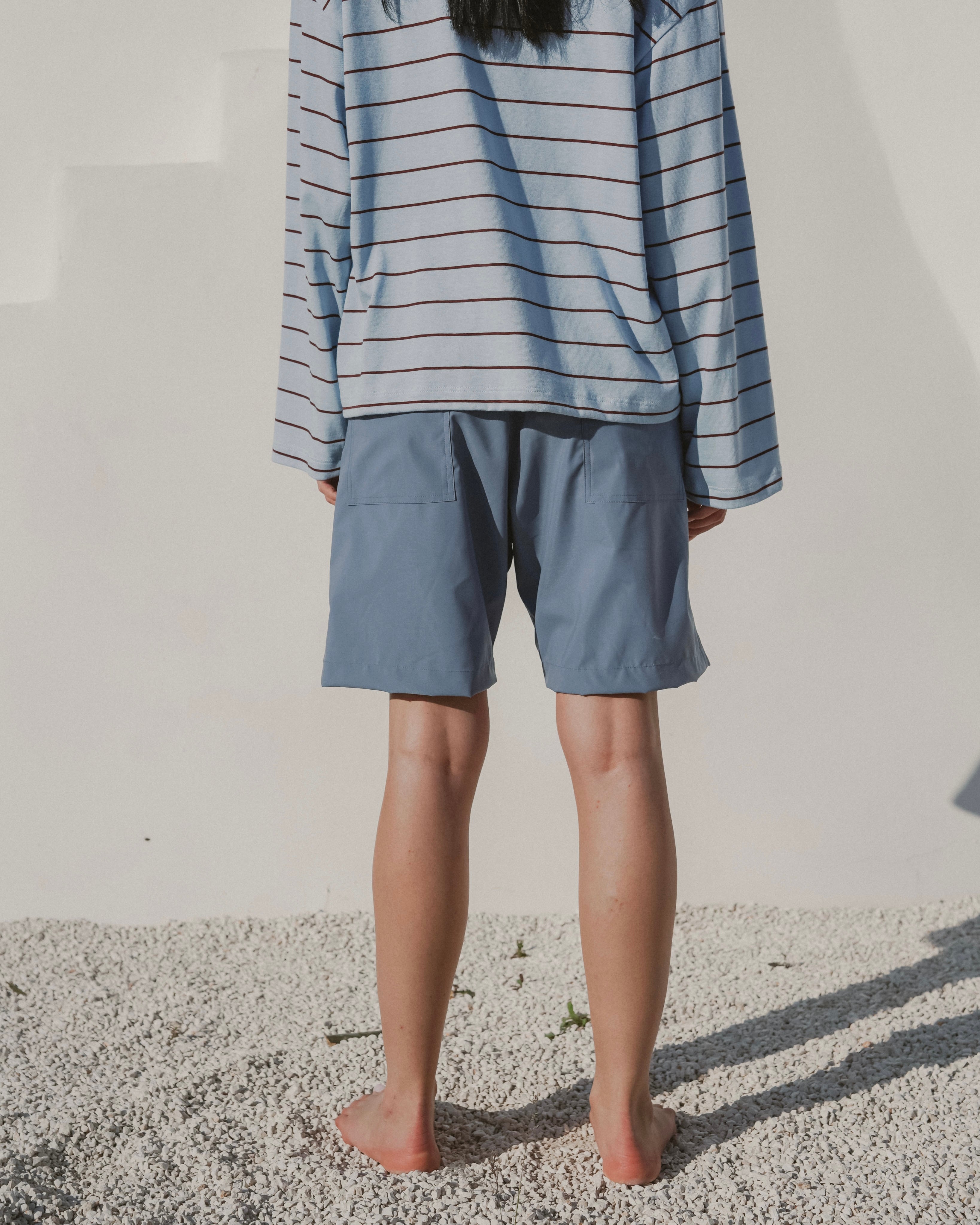 Ice blue beach shorts