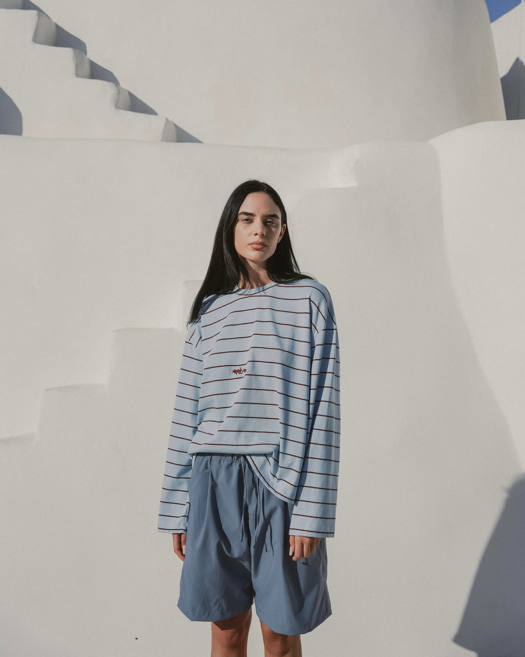 Sky blue striped longsleeve
