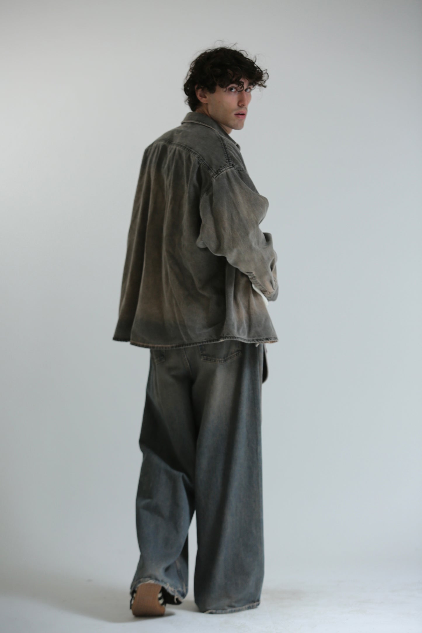 Jeans Baggy lavaggio fango