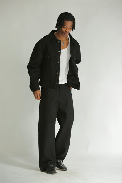 Jeans denim graffiati neri