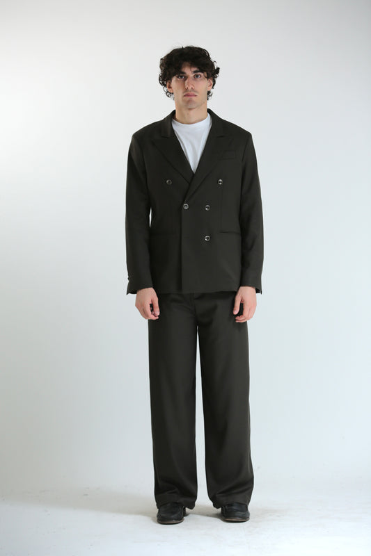 Pantalone Baggy verde scuro