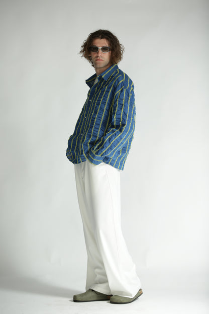 Camicia rilievo celeste