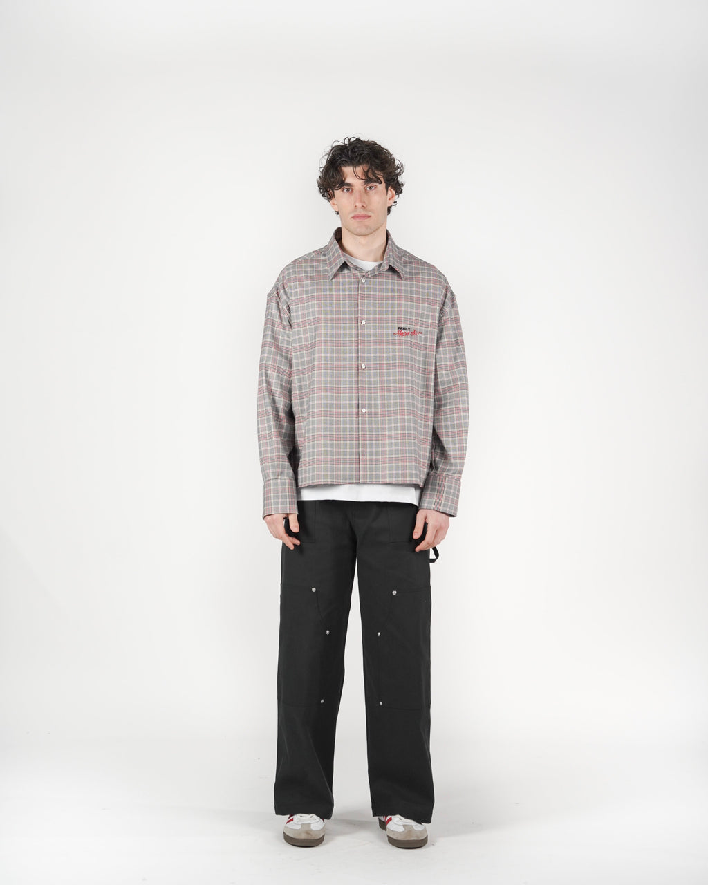 Camicia tartan M/L Grigia