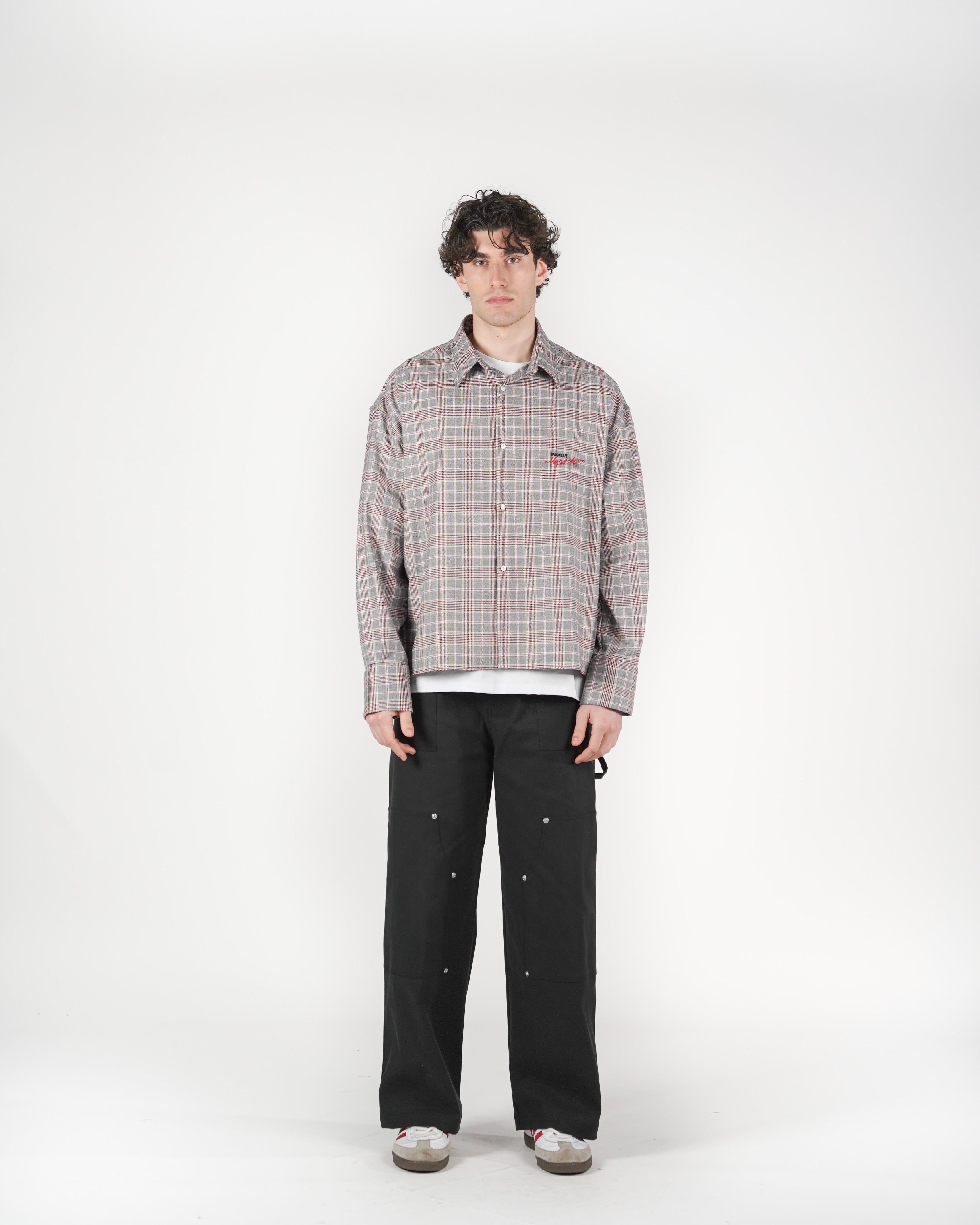Camicia tartan M/L Grigia