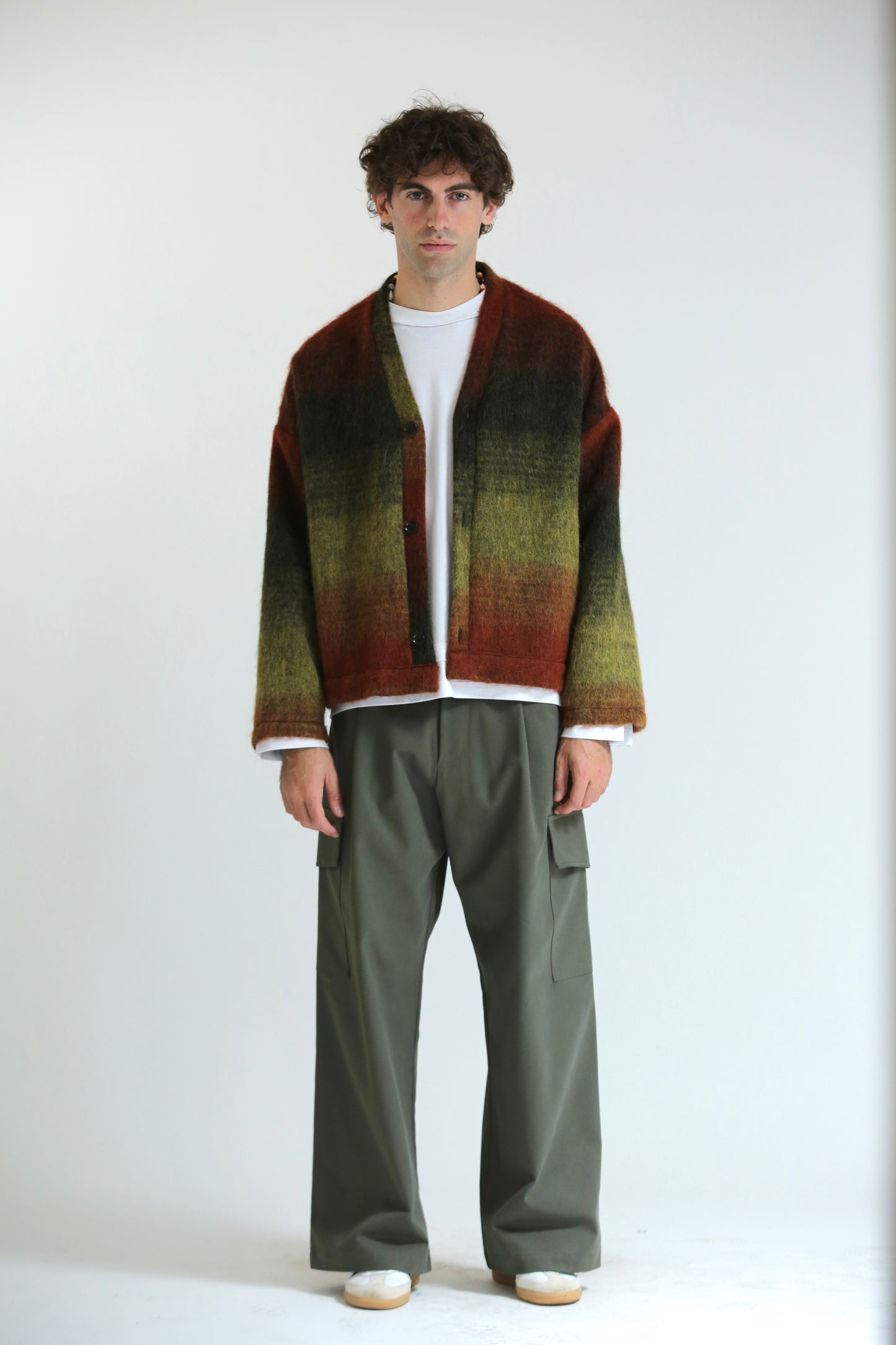 Pantalone tasconato verde cotone