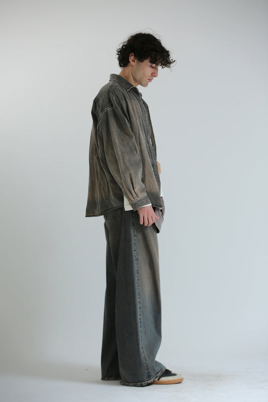 Jeans Baggy lavaggio fango