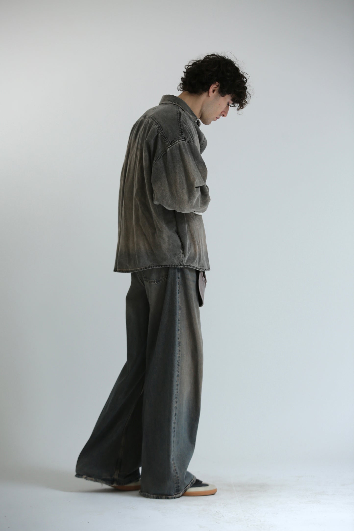 Jeans Baggy lavaggio fango