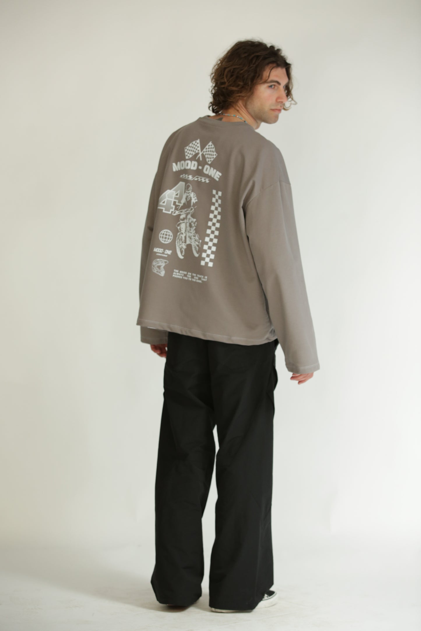 Long sleeve moto cross titanio