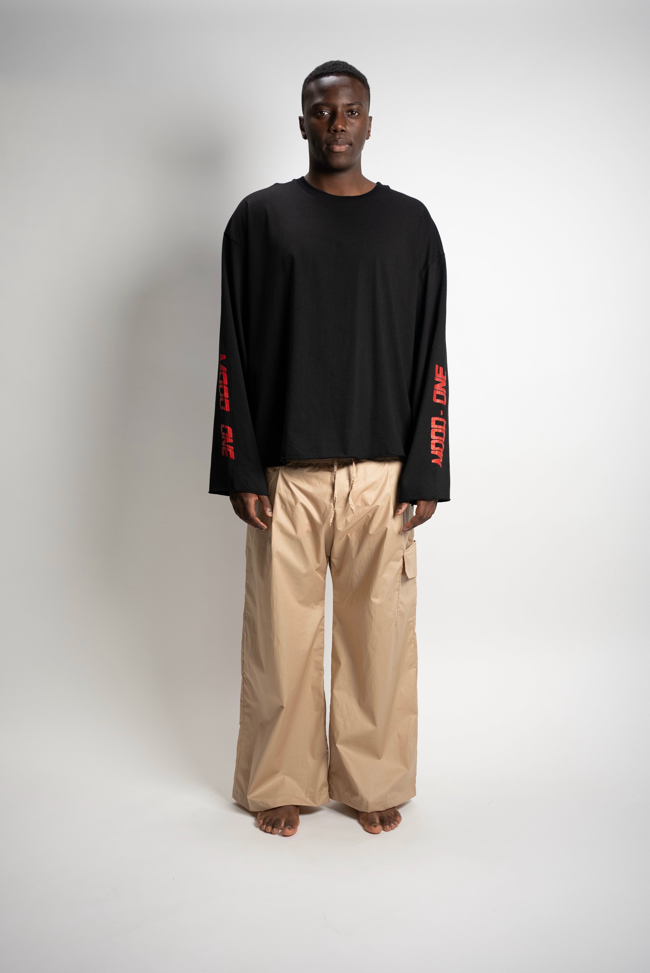 Long sleev red black