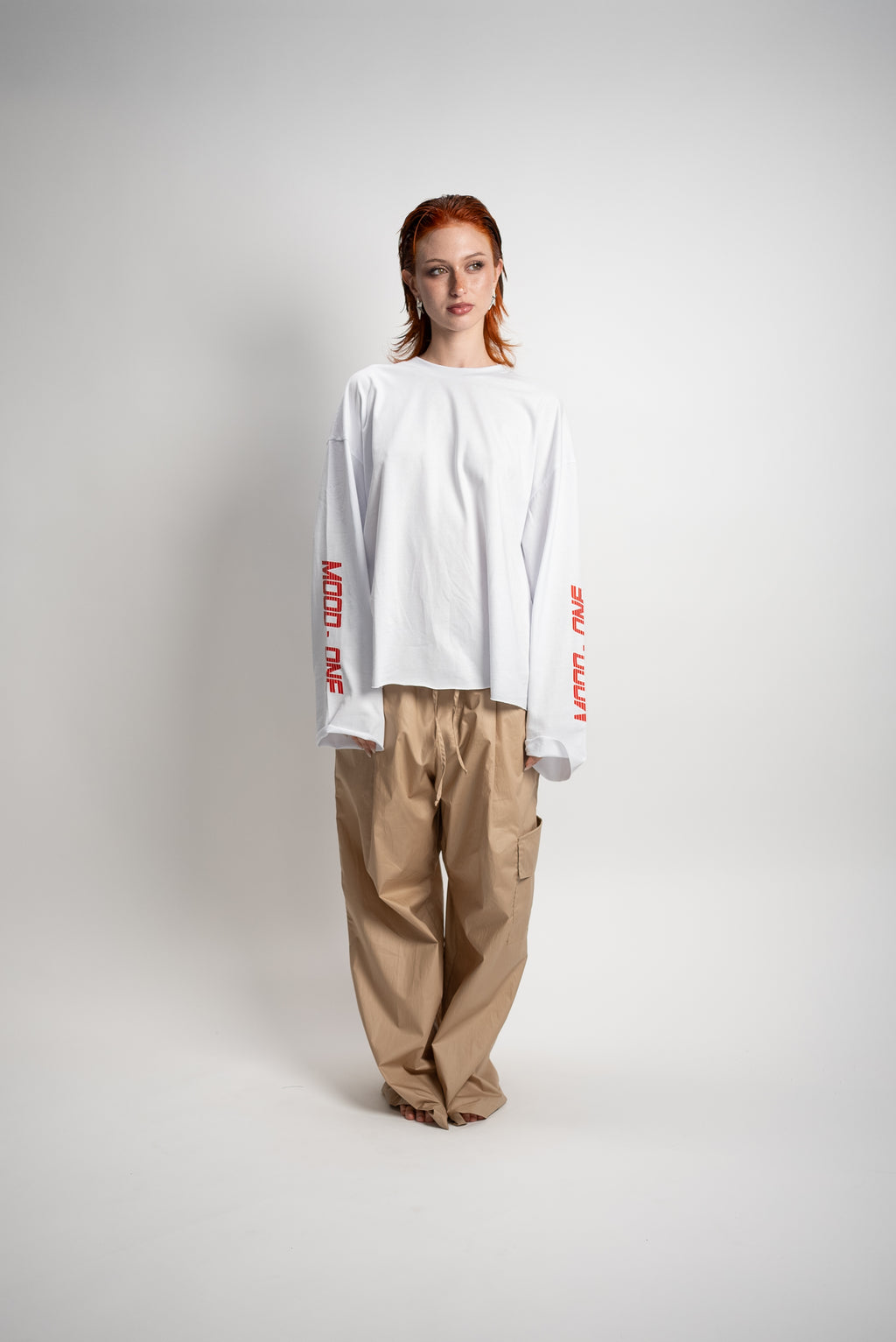 Long sleev red white