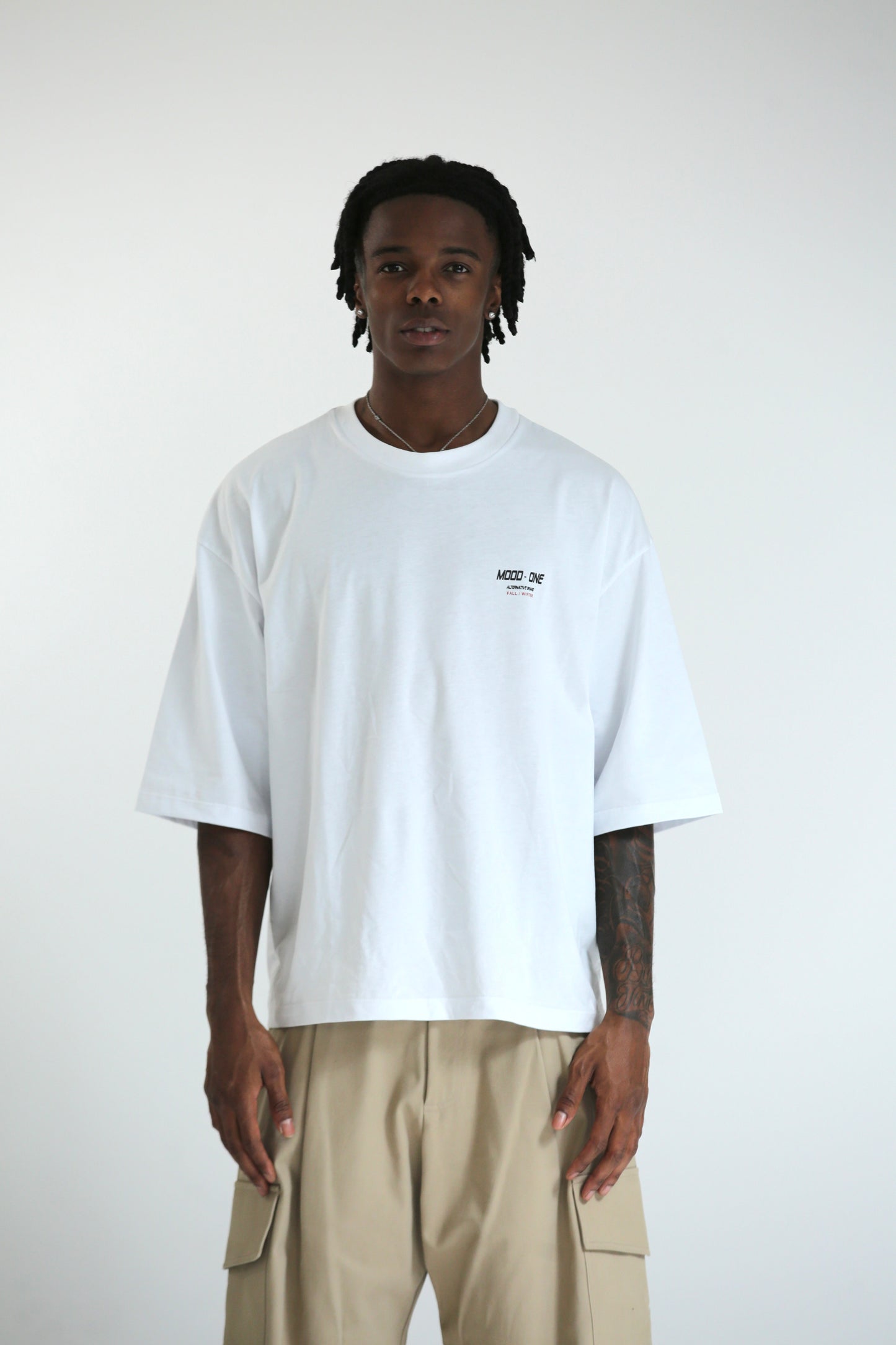 T-shirt city bianca manica 3/4