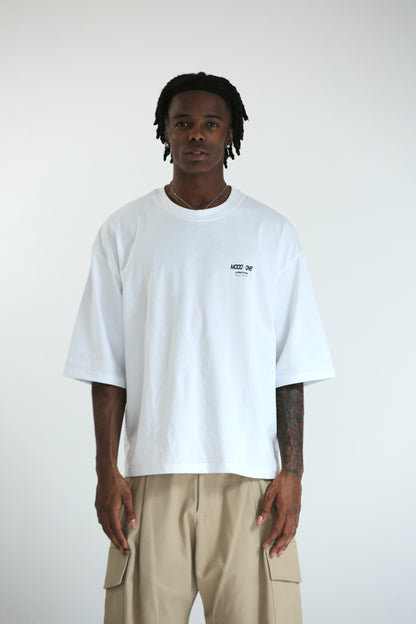 T-shirt city bianca manica 3/4